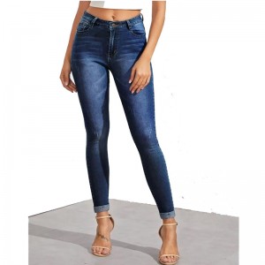 Bandora Mustache Washed Skinny Jeans Women Sexy Jeans
