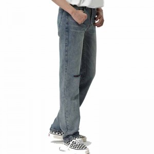jeans de pierna recta para hombres jeans de pierna de pantalón de corte lavado para hombres