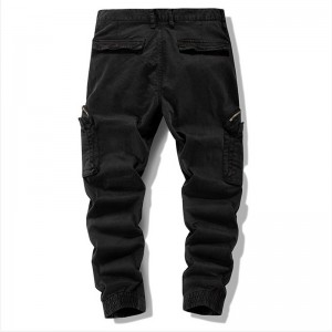 Прилагодени панталони модни висококвалитетни машки карго панталони со џеб со патент