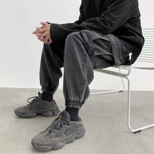 Hip-Hop High Quality Elastic Waist Multi – Pocket Design Street Men's Jeans