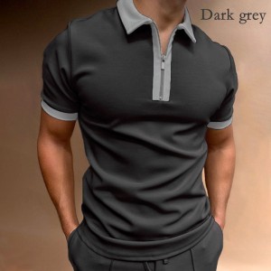 Hot Sale Lelaki Sweat Shirt Cotton Zipper Gym Workout Short Sleeve Borong T Shirt POLO