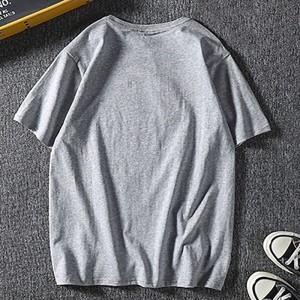Produits chauds T-shirt imprimé lettre à manches courtes à col rond pour hommes
