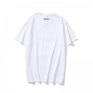 T-shirt pour hommes à col rond avec impression de lettres simples à la mode estivale