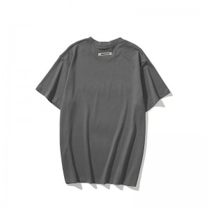 Sommarmode Enkelt brevtryck O-hals Plus Size T-shirt för män