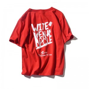 Produkty gorącej sprzedaży Wygodne Luźne koszulki z krótkim rękawem Drukowanie listów graffiti Męska koszulka