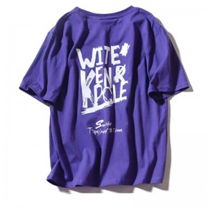 Hot-sale nga mga produkto Komportable Loose short sleeve Letter printing graffiti Men's T-shirt