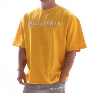 कस्टम कॉटन शॉर्ट स्लीव्स लेटर प्रिंटिंग पुरुषों की टी-शर्ट