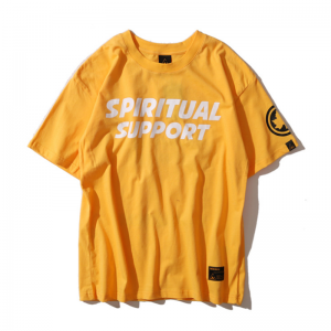 ग्रीष्मकालीन प्रेमी शैली युवा पुरुष फैंसी वर्णमाला प्रिन्ट टी-शर्ट
