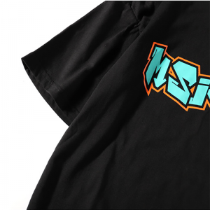 Hip Hop Loose Men's T-shirt Washed Printed sleeves short sale