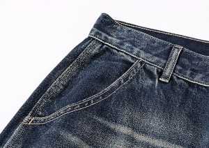 Kasual Longgar Ripped Blue Jeans Pria Denim Celana Kerja