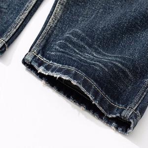 Обичните лабави искинати сини фармерки машки тексас работни панталони