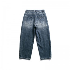 Jeans Denim Lalaki Kualitas Tinggi Nyeuseuh Patchwork Ripped Jeans