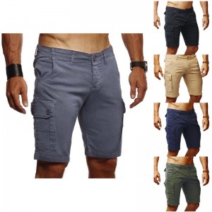Poletne športne kratke hlače za na plažo z več žepi za prosti čas za moške