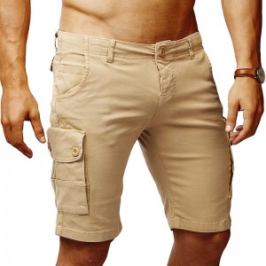 Quần dài mùa hè đi biển Quần short thể thao nhiều túi đơn giản dành cho nam giới