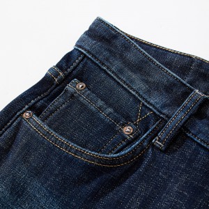 Business Straight Nostaljîk Back pocket Embroidery Light Plus Size Jeans Men