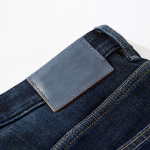 Business Straight Nostalgic Back pocket Embroidery Light Plus Size Jeans Men