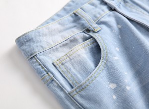 Chitubu uye Autumn Ripped Loose Straight Plus Size Jeans Varume