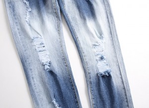 Straight Slim Ripped Wash tendencia blanca Denim Plus Size Jeans Hombres