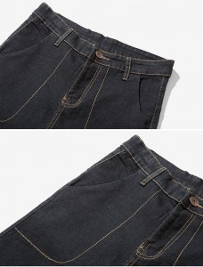 Ubora wa Juu Osha Micro-elastic Loose Plus Size Kawaida Suruali Jeans Wanaume