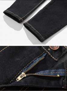 គុណភាពខ្ពស់ Wash Micro-elastic Loose Plus Size Casual Pants Jeans Men