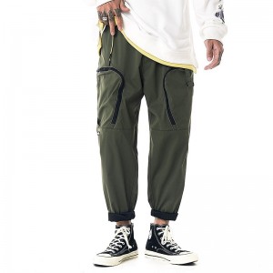 Miesten cagro-housut kolmiulotteiset vetoketjulliset isot taskut ulkona kolmitiivis toiminnallinen cagro-housu