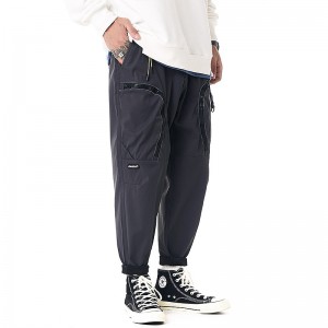 Ανδρικό παντελόνι cagro τρισδιάστατο με φερμουάρ μεγάλες τσέπες εξωτερικό λειτουργικό παντελόνι cagro