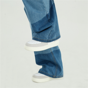New Design Wide Leg Men's Jeans High Street Denim Pants