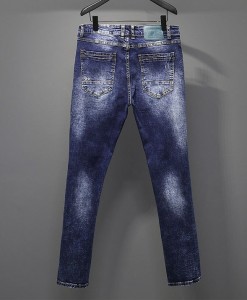 2021 Reic teth jeans fir Clò-bhualadh casual dìreach Denim Pants Blue Plus Meud Jeans Men
