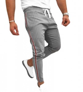 2021 Najcenejše moške hlače s stranskimi črtastimi trakovi, modne priložnostne moške hlače za noge