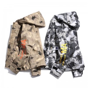အမျိုးသားများ၏ အပေါင်းအရွယ်အစား ဖုံးကွယ်ထားသော ဂျာကင်အင်္ကျီ ဖက်ရှင် hooded overalls ဂျာကင် အမျိုးသား ထိပ်တန်း