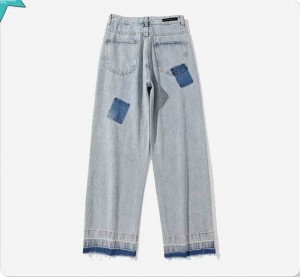 2021 jeansên nû yên moda kincê mêran ên bêserûber pantolojên denim ên tevhevkirî