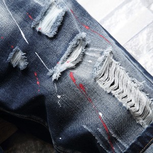 Nieuwe herenshorts jeans mode gescheurde jeans retro plus size zomer korte jeans heren