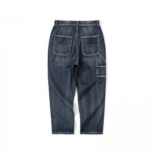 Direkt ab Werk hochwertige Jeans Herrenmode mit mittlerer Taille mit mittlerer Taille Denim-Hose beiläufige lockere Jeans