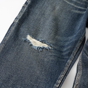 Фабрикадагы түз жогорку сапаттагы джинсы эркектердин модалуу орто белдүү жынсы шымдары күнүмдүк кенен джинсы шым