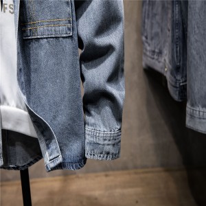 Көк джинсы пиджак Ерлерге арналған сәнді пиджак Күз-қыс маусымы