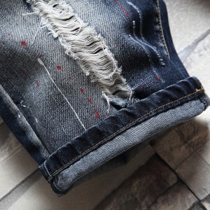 مدل جدید شلوار جین مردانه شلوار جین پاره شده یکپارچهسازی با سیستمعامل سایز بزرگ شلوار جین کوتاه تابستانی مردانه