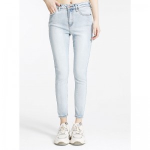 Індивідуальні високоякісні брюки-олівець на ґудзиках Wash Skinny світлі жіночі джинси