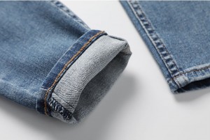 Прилагодени панталони со молив со копчиња за перење Слаби светла боја Женски фармерки