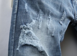 פופולרי לנשימה ג'ינס קרוע רוכסן Fly Jeans גברים