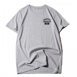 गर्मी तातो बिक्री आकस्मिक सरल पत्र मुद्रण पुरुष टी-शर्ट