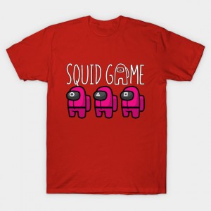 Hot sale fashion squid game Àpẹẹrẹ tejede yika ọrun owu T-shirt