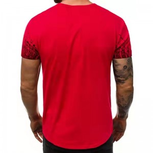 Tovarniška veleprodajna modna udobna ozka moška majica s postopnim spreminjanjem potiska