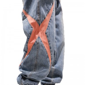 Hot selgende sømfarger elastisk Harem leggings løse menn jeans