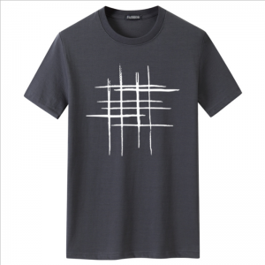 Simple Casual Short sleeve Line Printing Men’s T-shirt