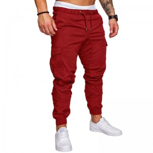 Custom Fashion Cargo Pants Pánské vysoce kvalitní ležérní pánské kalhoty se stahovací šňůrkou