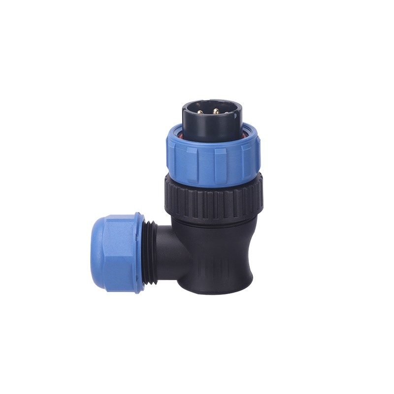 SP2116 Male 2 3 4 5 7 9 12Pin Plastic Industrial Waterproof Electrical Right Angle Connector