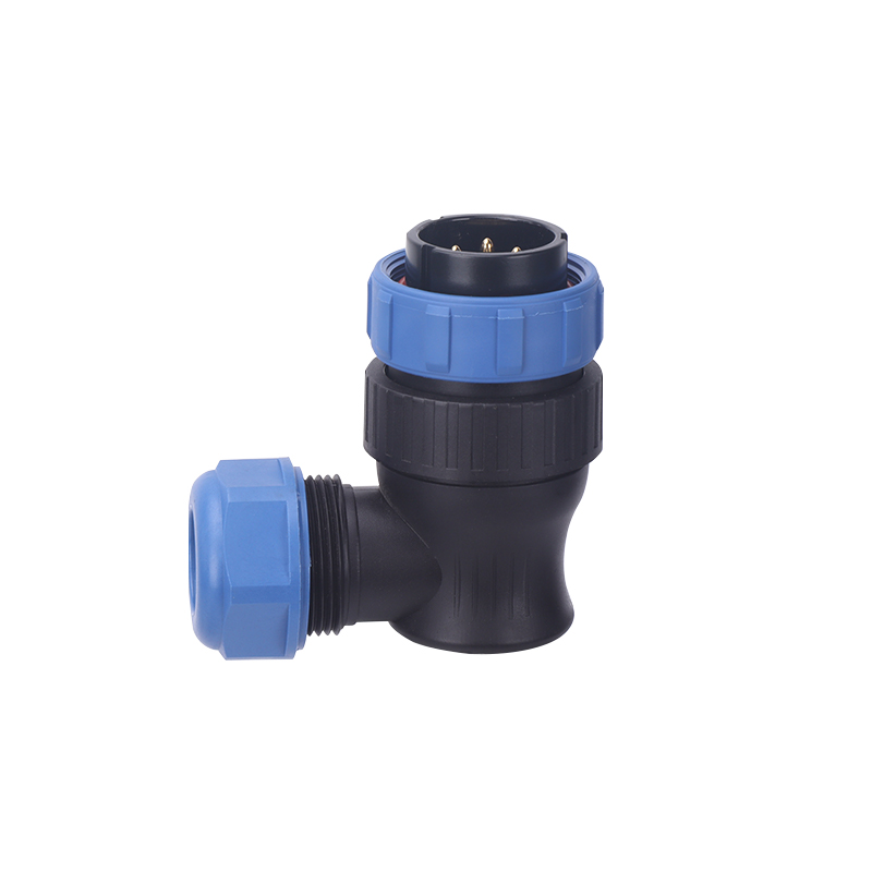 SP2916 Male 2 3 4 7 8 9 10 12 16 17 20 24 26Pin Plastic Industrial Waterproof Electrical Right Angled Connector Plug