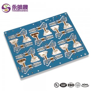 Rigid flex pcb design HDI staggered vias and stacked vias Stiffener| YMSPCB