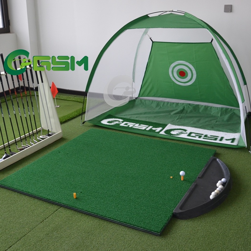 1.5*1.5m ການຝຶກອົບຮົມກາງແຈ້ງ Golf Mat Golf Range Mat ຊ່ວງຂັບລົດ 3D Custom Golf ຕີ Mat 153DNB