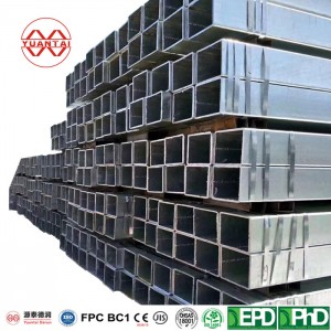 100×100 ASTM A501 secțiuni pătrate din oțel moale galvanizat